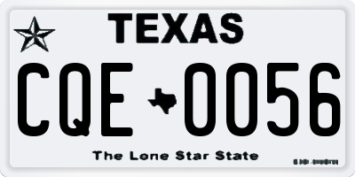 TX license plate CQE0056