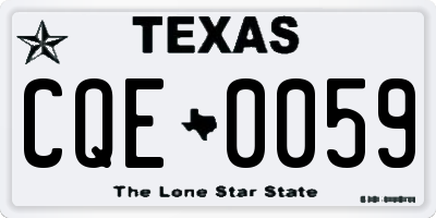 TX license plate CQE0059
