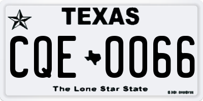 TX license plate CQE0066
