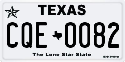 TX license plate CQE0082