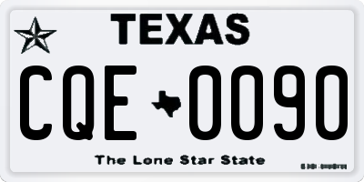 TX license plate CQE0090