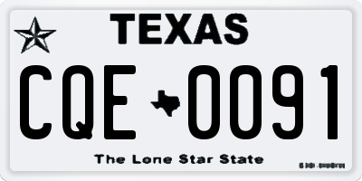TX license plate CQE0091