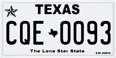 TX license plate CQE0093