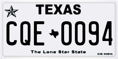 TX license plate CQE0094