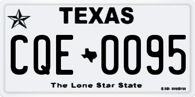 TX license plate CQE0095
