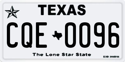 TX license plate CQE0096