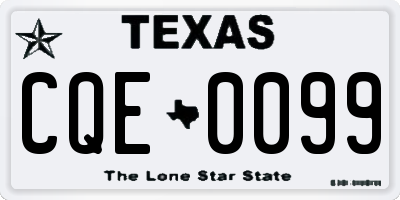 TX license plate CQE0099