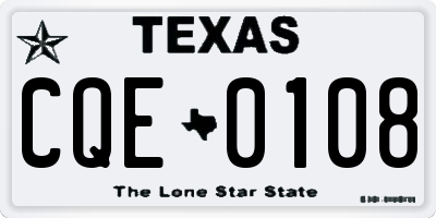 TX license plate CQE0108