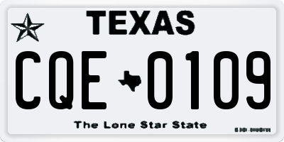TX license plate CQE0109