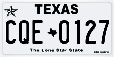 TX license plate CQE0127