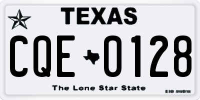 TX license plate CQE0128