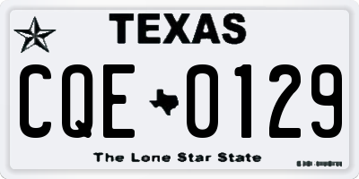 TX license plate CQE0129