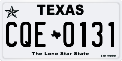 TX license plate CQE0131