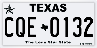 TX license plate CQE0132