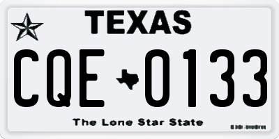 TX license plate CQE0133