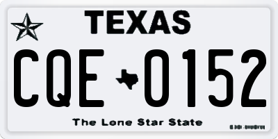 TX license plate CQE0152