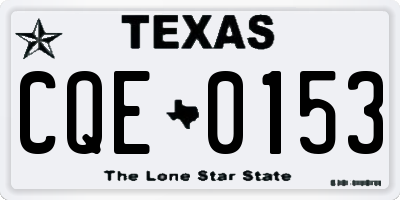TX license plate CQE0153