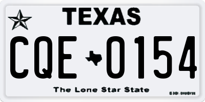TX license plate CQE0154