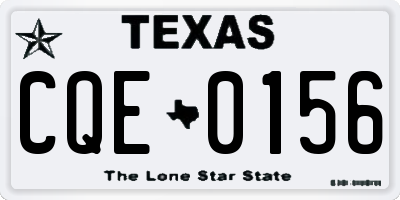TX license plate CQE0156