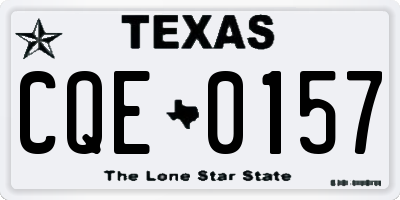 TX license plate CQE0157