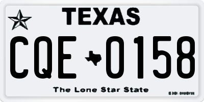 TX license plate CQE0158