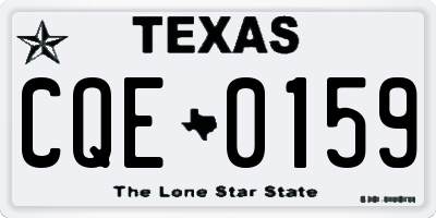 TX license plate CQE0159