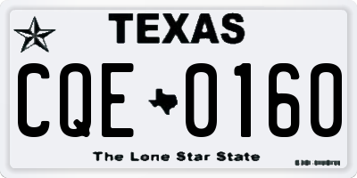 TX license plate CQE0160