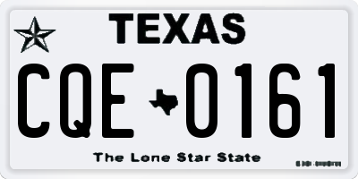 TX license plate CQE0161