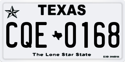 TX license plate CQE0168