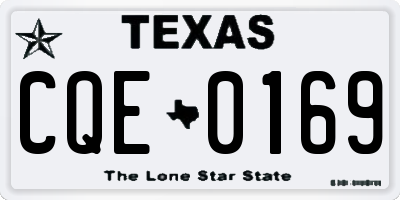 TX license plate CQE0169