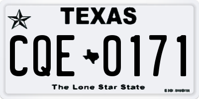 TX license plate CQE0171