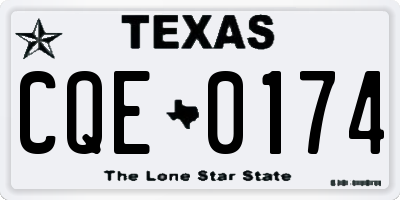 TX license plate CQE0174