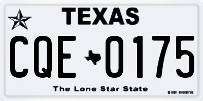TX license plate CQE0175
