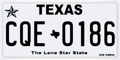 TX license plate CQE0186