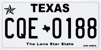 TX license plate CQE0188