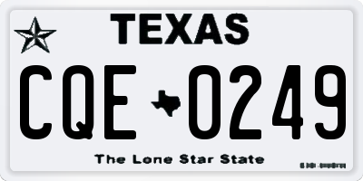 TX license plate CQE0249