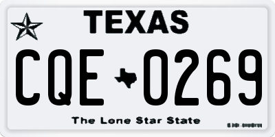 TX license plate CQE0269