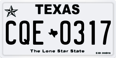 TX license plate CQE0317
