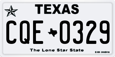 TX license plate CQE0329