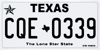 TX license plate CQE0339