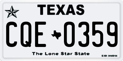 TX license plate CQE0359