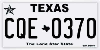 TX license plate CQE0370