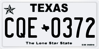 TX license plate CQE0372
