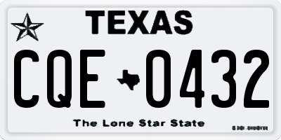 TX license plate CQE0432