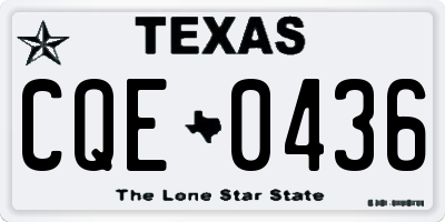 TX license plate CQE0436
