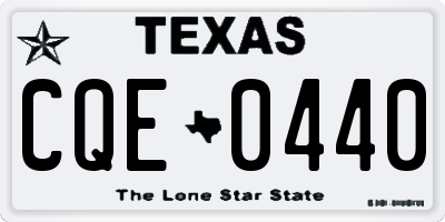 TX license plate CQE0440