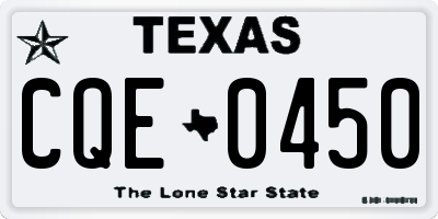 TX license plate CQE0450