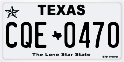 TX license plate CQE0470