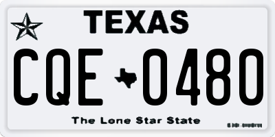 TX license plate CQE0480