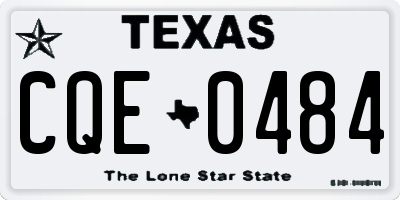 TX license plate CQE0484